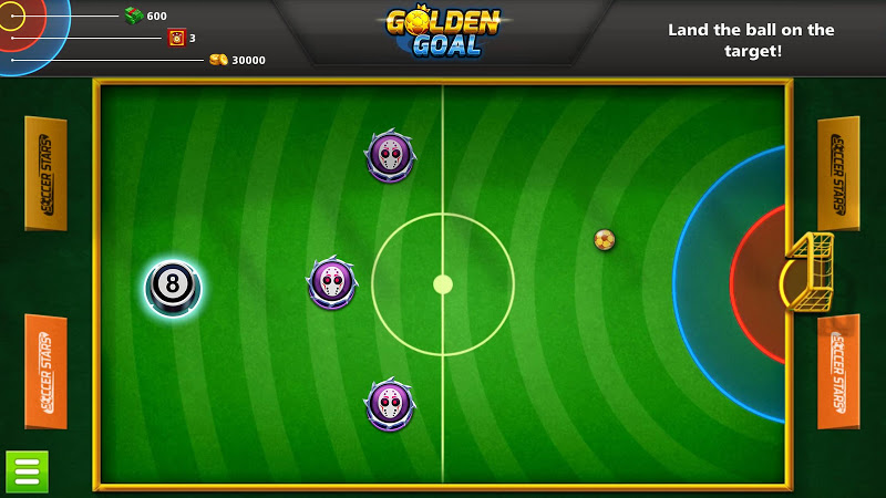 Segunda imagem do Soccer Stars com mapa do campo